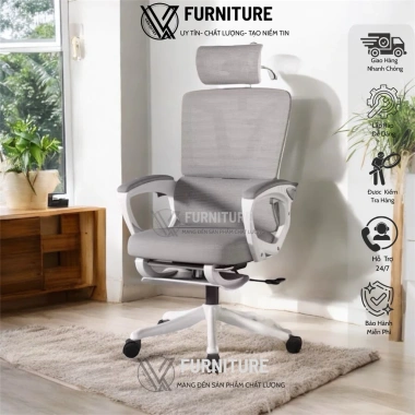 Ghế công thái học VQH-006 - Gaming, làm việc, học tập, ngả lưng, gác chân, giá ưu đãi 1.98tr