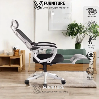 Ghế công thái học VQH-006 - Gaming, làm việc, học tập, ngả lưng, gác chân, giá ưu đãi 1.98tr