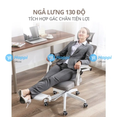 Ghế Công Thái Học Xoay Văn Phòng CTH-27 Tựa Đầu Gác Chân Cao Cấp Giá Giảm 23%