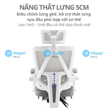 Ghế Công Thái Học Xoay Văn Phòng CTH-27 Tựa Đầu Gác Chân Cao Cấp Giá Giảm 23%