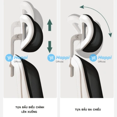 Ghế Công Thái Học Xoay Văn Phòng CTH-29 - Tựa Đầu & Gật Gù, Giá ưu đãi 900.000đ