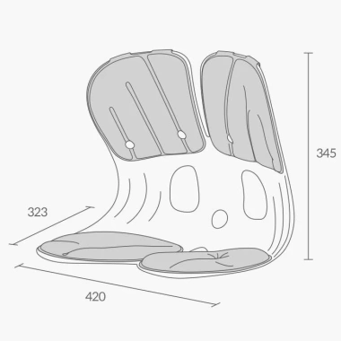 Ghế Curble Chair Grand chính hãng 60kg điều chỉnh tư thế, chống gù, Made in Korea Giá 1.1 triệu (giá gốc 1.397 triệu) 3