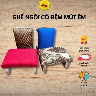 Ghế đẩu ngồi bệt đệm mút êm tiện lợi cho công việc thủ công - Giá chỉ 60.000₫
