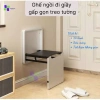 Ghế đi giầy gấp treo tường vô hình siêu mỏng 3,8cm, thép hợp kim giảm chấn êm ái - giá chỉ 1.73 triệu