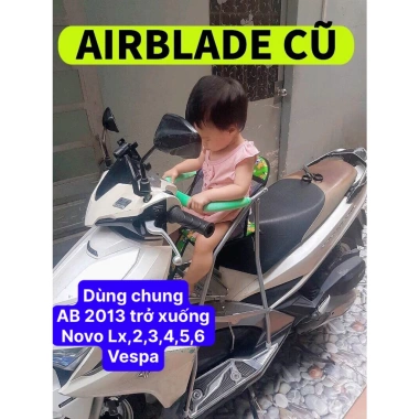 Ghế đi xe máy an toàn cho bé - Airblade cũ 2.013, ga sắt sơn tĩnh điện gấp gọn, giảm còn 205.100₫ 2 Ghế đi xe máy an toàn cho bé - Airblade cũ 2.013, ga sắt sơn tĩnh điện gấp gọn, giảm còn 205.100₫ 2