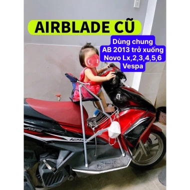 Ghế đi xe máy an toàn cho bé - Airblade cũ 2.013, ga sắt sơn tĩnh điện gấp gọn, giảm còn 205.100₫ 5 Ghế đi xe máy an toàn cho bé - Airblade cũ 2.013, ga sắt sơn tĩnh điện gấp gọn, giảm còn 205.100₫ 5