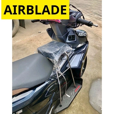 GHẾ ĐÔN GA INOX YÊN NỆM ĐEN AIRBLADE - Giá chỉ 150.960 VND cho PCX, IMPLUSE, FREEGO, VESPA 2