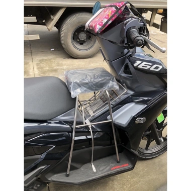 GHẾ ĐÔN GA INOX YÊN NỆM ĐEN AIRBLADE - Giá chỉ 150.960 VND cho PCX, IMPLUSE, FREEGO, VESPA 7