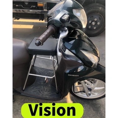 GHẾ ĐÔN GA INOX YÊN NỆM ĐEN cho Xe Máy Vision - Tải Trọng 40kg, Giá Ưu Đãi 155.400 VND 4