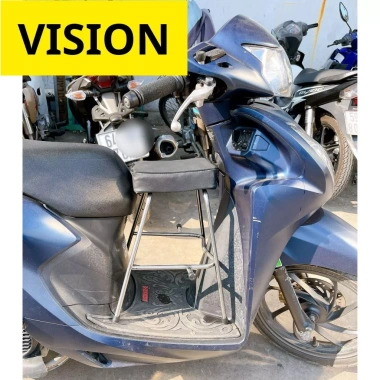GHẾ ĐÔN GA INOX YÊN NỆM ĐEN cho Xe Máy Vision - Tải Trọng 40kg, Giá Ưu Đãi 155.400 VND 7