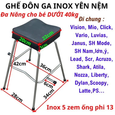 Ghế Đôn Ga Yên Nệm Đen Lõm Xe SH - Đôn Nệm Đa Dụng, Thoải Mái, 147k 3