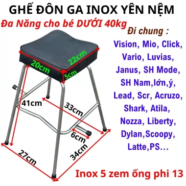GHẾ ĐÔN NỆM ĐA NĂNG GA KHÔNG TỰA - An Toàn Cho Bé, Giá Ưu Đãi 155.400₫ 2