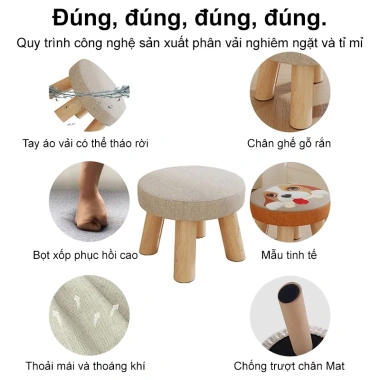 Ghế Đôn Nhỏ Đa Năng HEINO Thiết Kế Đơn Giản Tiện Lợi Giá 84.900đ Gia Đình