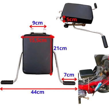 Ghế Đôn Số Exciter CUB Max Inox - Yên Nệm Đen An Toàn Cho Bé, Giá 138.960₫