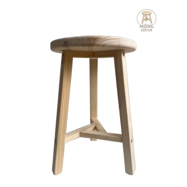 Ghế đôn tròn gỗ thông 30x30 cm – cao 30, 45, 60 cm – Mộng Decor Mt-30, bàn ghế cafe, kê chậu hoa, giảm giá 20% 8