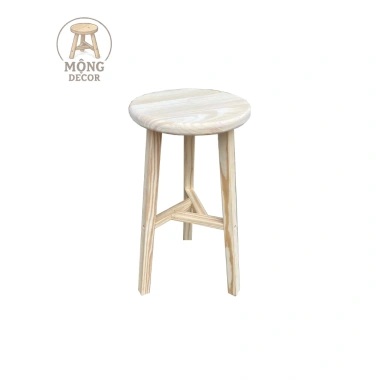 Ghế đôn tròn gỗ thông 30x30 cm – cao 30, 45, 60 cm – Mộng Decor Mt-30, bàn ghế cafe, kê chậu hoa, giảm giá 20% 9