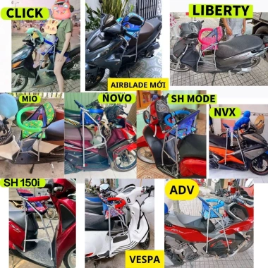 Ghế ga xếp an toàn cho bé, đi xe máy Vinfast, sắt sơn tĩnh điện, điện xám – 205.100₫ 9 Ghế ga xếp an toàn cho bé, đi xe máy Vinfast, sắt sơn tĩnh điện, điện xám – 205.100₫ 9