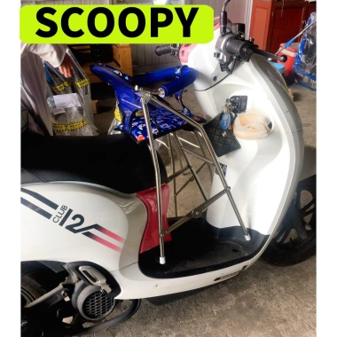 Ghế ga xếp inox cao cấp, vòng bảo hiểm, dây đai, phù hợp Scoopy Vision Vario SH – 265.300₫