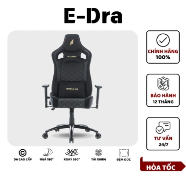 Ghế Game E-DRA Hercules EGC203V2 Black góc ngả 180 độ - Bảo hành 12 tháng - 4,05 triệu