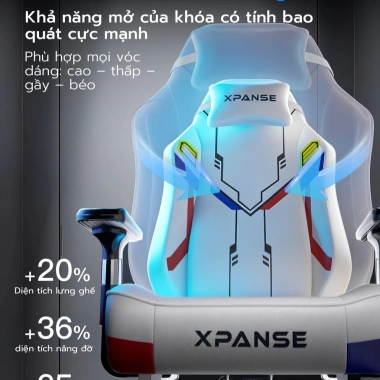 Ghế Game Xpanse Công Thái Học Đệm Thắt Lưng Tích Hợp, Ôm Sát Cột Sống – 2.498.000₫ 7