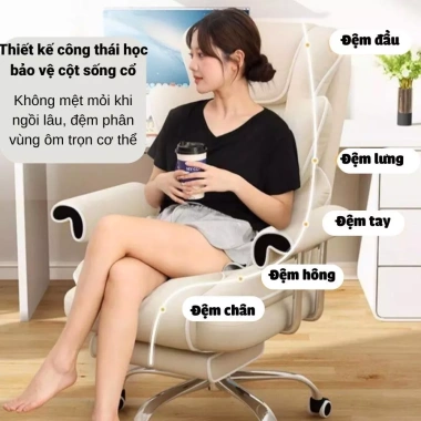 GHẾ GAMING CÔNG THÁI HỌC 150 độ GÁC CHÂN Bọc Da, Giá 2.2 Triệu HOT 2.025