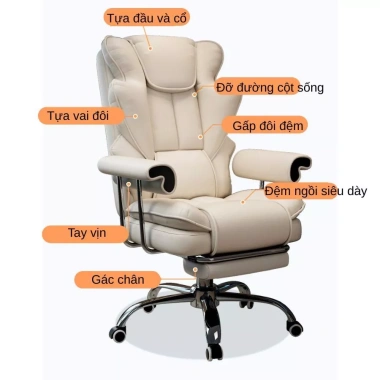 GHẾ GAMING CÔNG THÁI HỌC 150 độ GÁC CHÂN Bọc Da, Giá 2.2 Triệu HOT 2.025