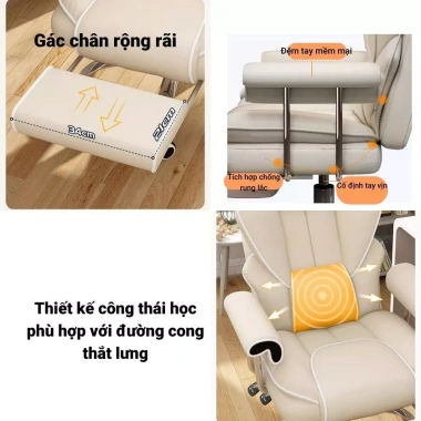 GHẾ GAMING CÔNG THÁI HỌC 150 độ GÁC CHÂN Bọc Da, Giá 2.2 Triệu HOT 2.025
