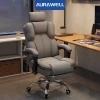 Ghế Gaming Công Thái Học AURAWELL Bọc Da PU, Tựa Cổ & Ngả Lưng, Nâng Hạ, Gác Chân - Giá 1,499,000₫
