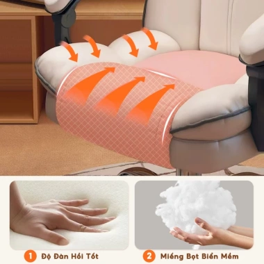 Ghế Gaming Công Thái Học AURAWELL Bọc Da PU, Tựa Cổ & Ngả Lưng, Nâng Hạ, Gác Chân - Giá 1,499,000₫