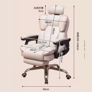 Ghế Gaming Công Thái Học Cao Cấp Da PU Xoay 360 độ, Tựa đầu & gác chân, Bảo hành 12 tháng - Giá 2.000.000 VND