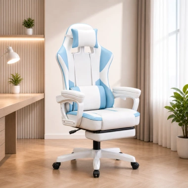 Ghế gaming công thái học cao cấp - Tựa đầu nâng hạ, ngả lưng tiện ích, xoay 360, chỉ 2.06 triệu