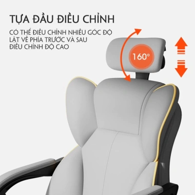 Ghế Gaming Công Thái Học Cao Cấp - Tựa Đầu Nâng Hạ, Ngả Lưng, Xoay 360, Nhập Khẩu 1.12 Triệu 7