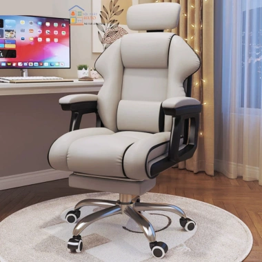 Ghế Gaming Công Thái Học Cao Cấp Xoay 360 Kèm Nạ Lưng, Gác Chân - Nhập Khẩu 1.7 Triệu