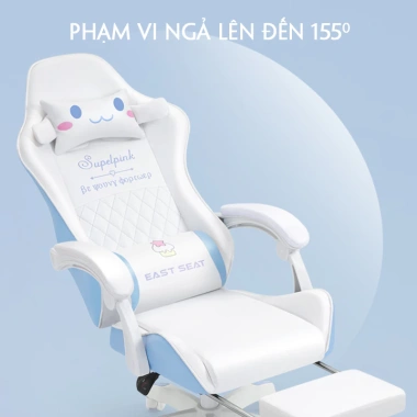 Ghế Gaming Công Thái Học Da PU Cao Cấp EAST SEAT Xoay 360 Ngả Lưng Nâng Độ Cao 4