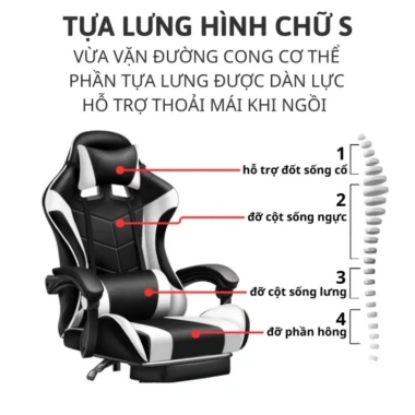 Ghế Gaming Công Thái Học Zero S+ Bản Mới 2.025 - Khung Sắt, Da Dày, Giá Ưu Đãi 1.342.000₫