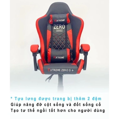 Ghế Gaming EXTREME ZERO S+ 2.024 Ngả 135 độ Xoay 360 Tựa lưng êm ái Công thái học ZERO S+ Giá 1.299.000 VNĐ