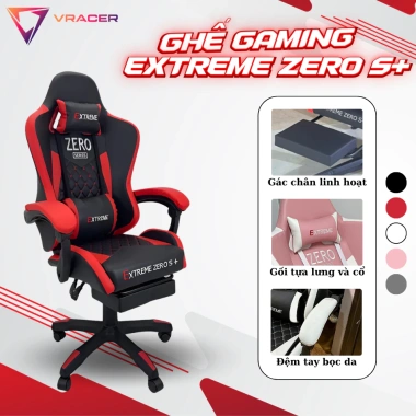 Ghế Gaming Extreme Zero S+ da PU êm ái, có gác chân – Học, làm, game, giảm 22%