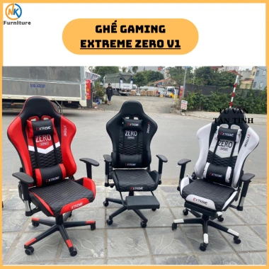 Ghế Gaming Extreme Zero V1+ Ngã Lưng 180° – Nâng 3D, Tặng 2 Gối, Chỉ 1.890.000₫