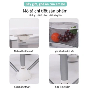 Ghế gấp gọn cho bé – Ghế ăn dặm du lịch tiện dụng, nhẹ, phù hợp cắm trại – 284.771₫ 6