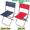 Ghế gấp gọn inox cho du lịch, cắm trại, câu cá mini, tựa lưng tiện dụng