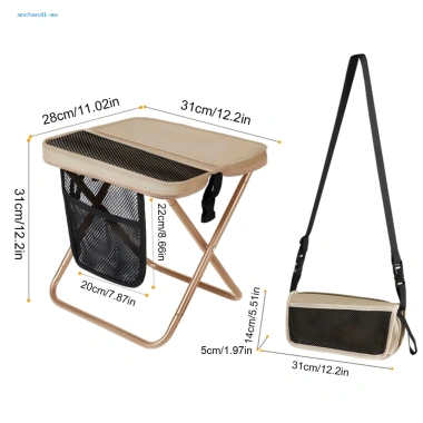 Ghế gấp Mini người lớn – Gập lại, di động, túi đựng, chống nước, nhẹ, cắm trại & bãi biển 8