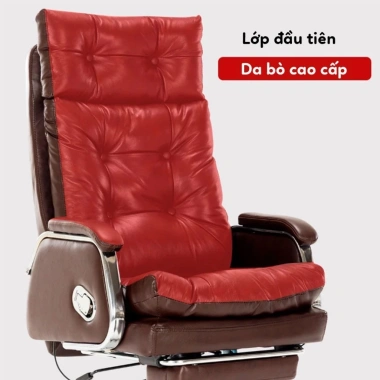 Ghế Giám Đốc Bọc Da Massage 7 Điểm, Chân Xoay + Gác Chân, Bảo hành 12 tháng - 4,5 triệu 4 Ghế Giám Đốc Bọc Da Massage 7 Điểm, Chân Xoay + Gác Chân, Bảo hành 12 tháng - 4,5 triệu 4