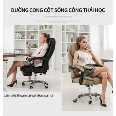 Ghế giám đốc cao cấp xoay 360 - Ghế văn phòng, ngủ trưa, máy tính, giá ưu đãi 1.19tr 7 Ghế giám đốc cao cấp xoay 360 - Ghế văn phòng, ngủ trưa, máy tính, giá ưu đãi 1.19tr 7