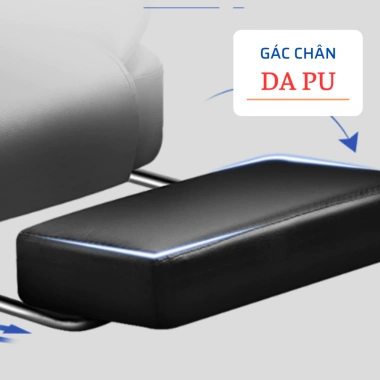 Ghế giám đốc FUJIKO 6.600 da, massage, quay 360, tựa lưng êm ái - 1.295.000₫