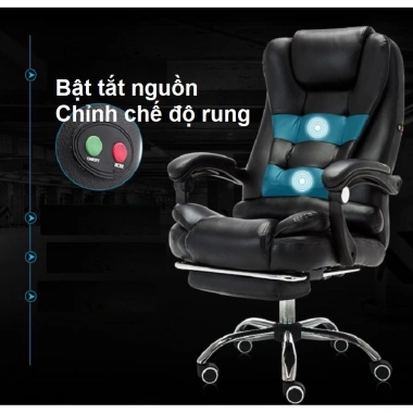 Ghế Giám Đốc Massage Văn Phòng Chân Xoay Có Gác Chân, Bảo Hành 1 Năm - 1,320,000 VND