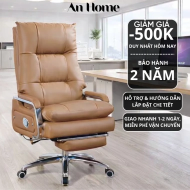 Ghế giám đốc Pehouse mát xa 7 điểm, xoay 360°, da PU, 2 đệm êm ái, giá 2.720.000₫