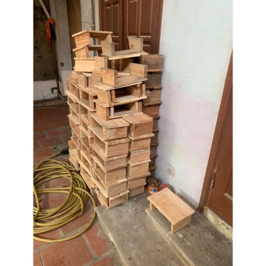 Ghế gỗ tự nhiên giá xưởng 30x16-19x8-12cm - Siêu nhẹ, bền, chỉ 45.000₫