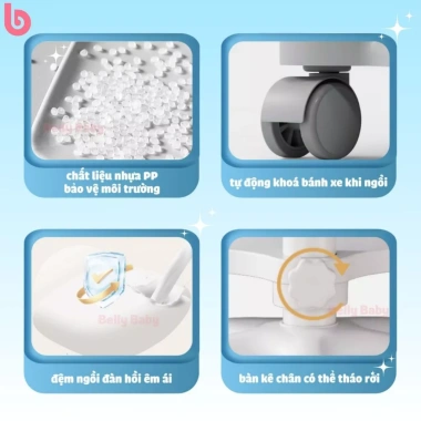 Ghế học sinh Belly TE-03 chống gù lưng, điều chỉnh tư thế, nâng hạ, hỗ trợ cận thị – chỉ 815.000₫ 6