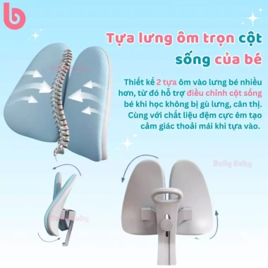 Ghế học sinh Belly TE-03 chống gù lưng, điều chỉnh tư thế, nâng hạ, hỗ trợ cận thị – chỉ 815.000₫ 8