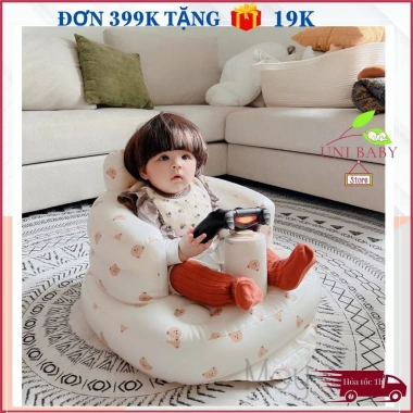 Ghế hơi tập ngồi bé ăn dặm, tắm, dã ngoại - bơm tự động, giảm 20% chỉ 200.000₫